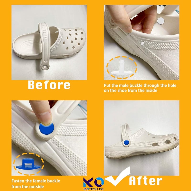 KOTESLLOE 8 Sets Replacement Rivets for Crocs, Replacement Parts for Crocs - Image 3